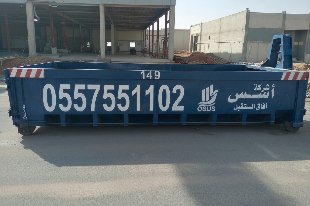 خدمة حاويات لموقع هدم