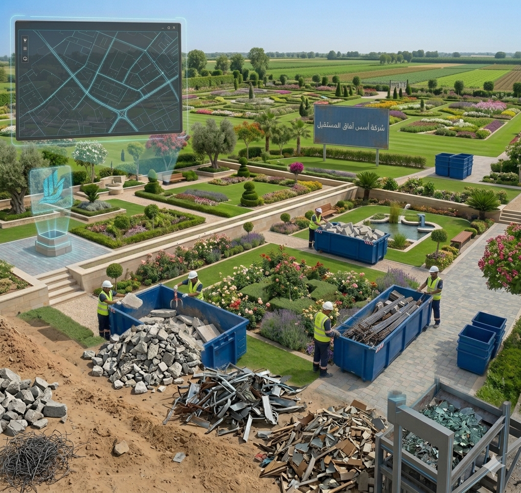 تنظيف أراضٍ زراعية وإزالة مخلفات خضراء