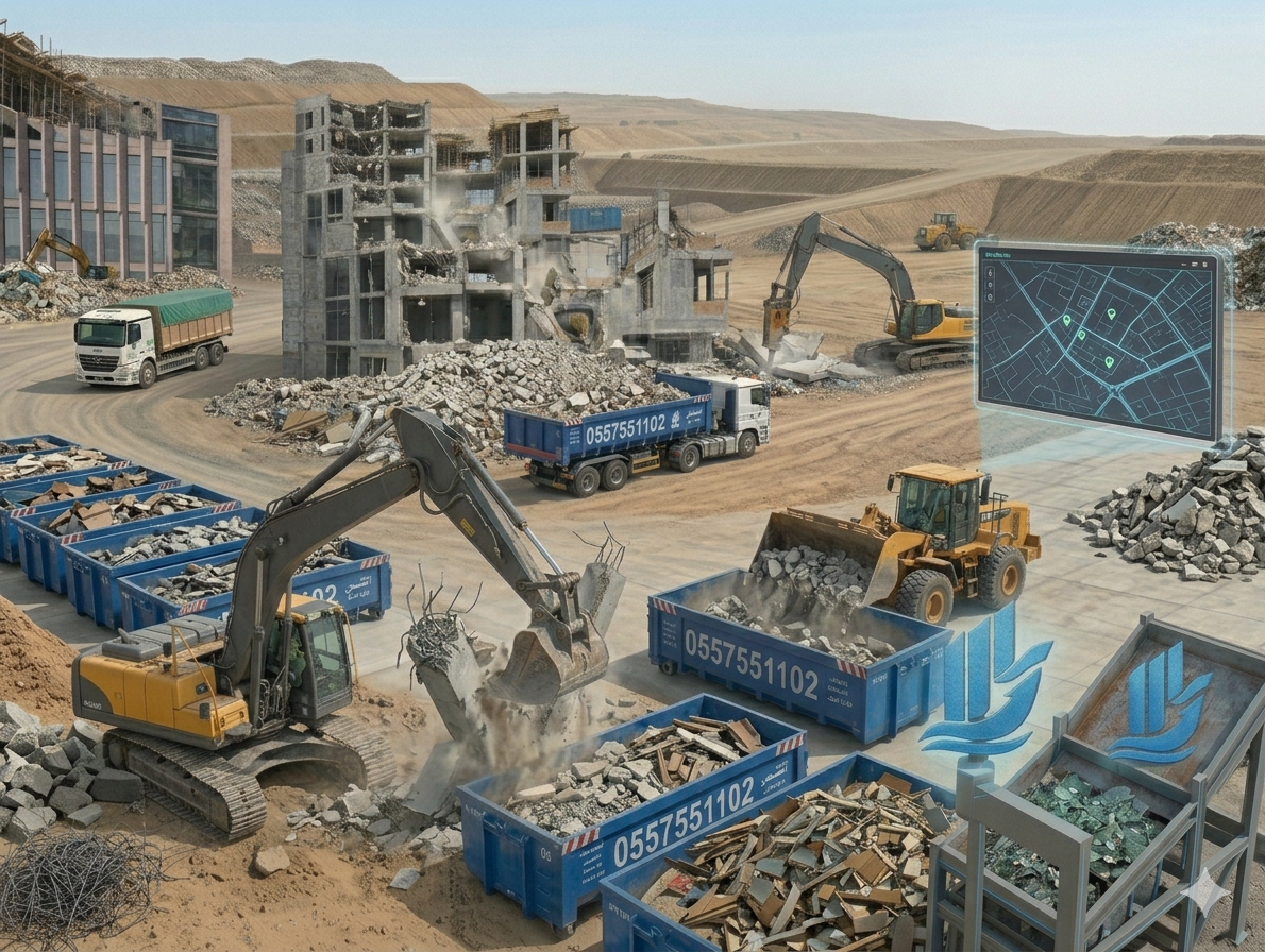 جمع ونقل نفايات الهدم والبناء